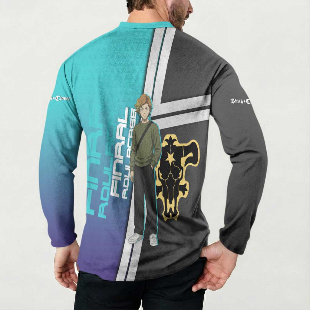 Black Clover Finral Roulacase Button Sweatshirt Anime Illustration Style