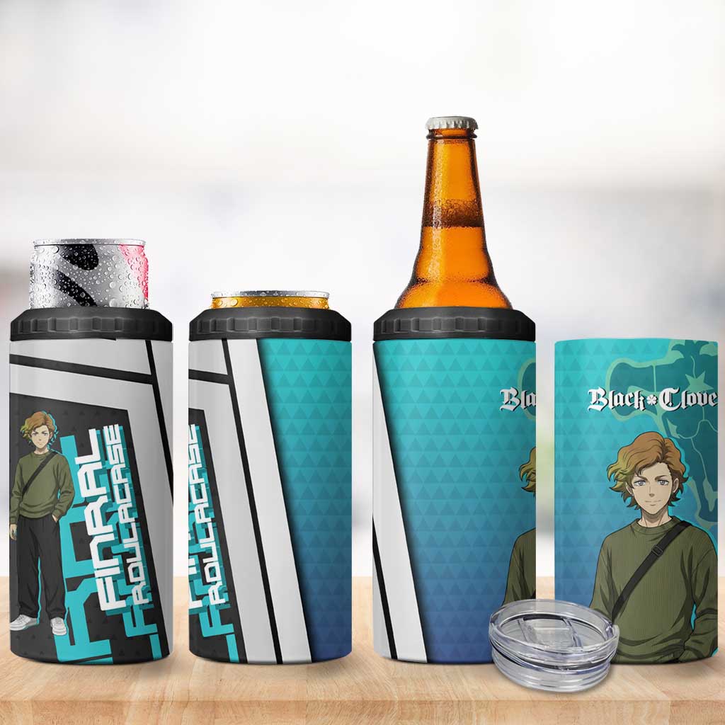 Black Clover Finral Roulacase 4 in 1 Can Cooler Tumbler Anime Illustration Style
