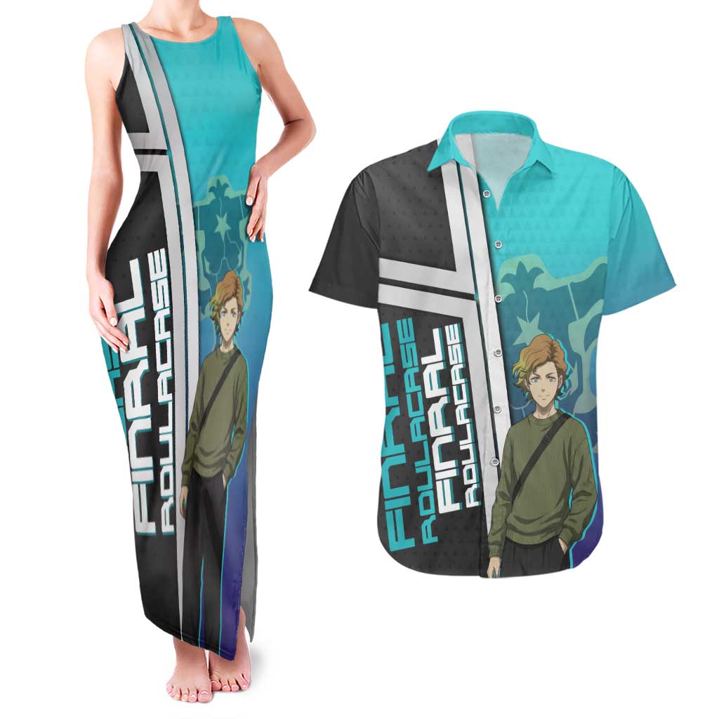 Black Clover Finral Roulacase Couples Matching Tank Maxi Dress and Hawaiian Shirt Anime Illustration Style