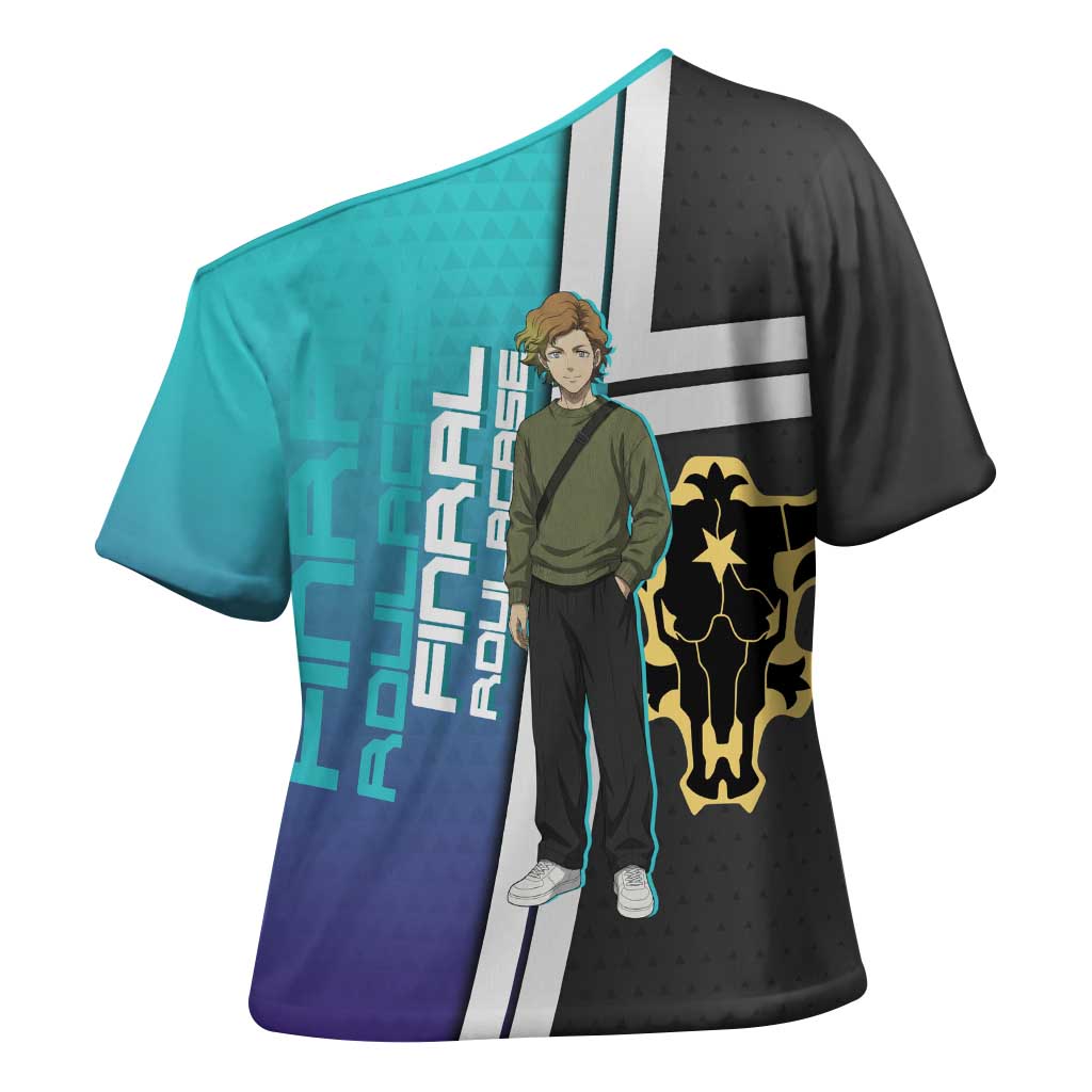 Black Clover Finral Roulacase Cross Shoulder Shirt Anime Illustration Style