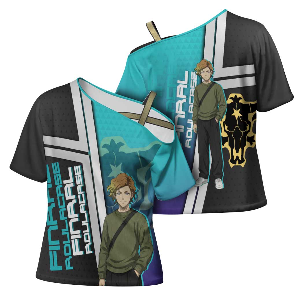 Black Clover Finral Roulacase Cross Shoulder Shirt Anime Illustration Style