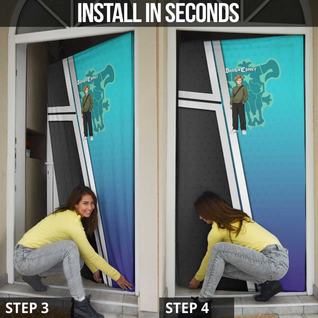 Black Clover Finral Roulacase Door Cover Anime Illustration Style