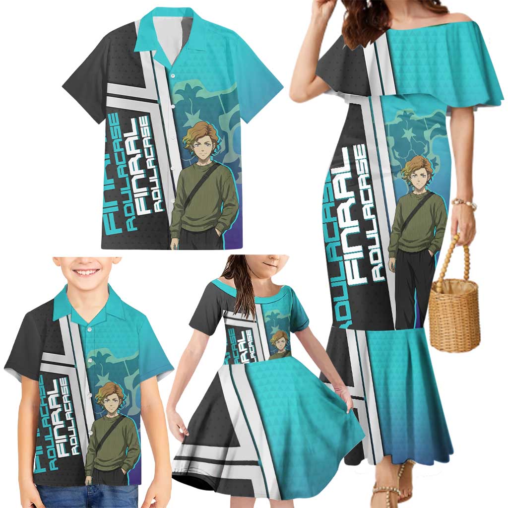 Black Clover Finral Roulacase Family Matching Mermaid Dress and Hawaiian Shirt Anime Illustration Style