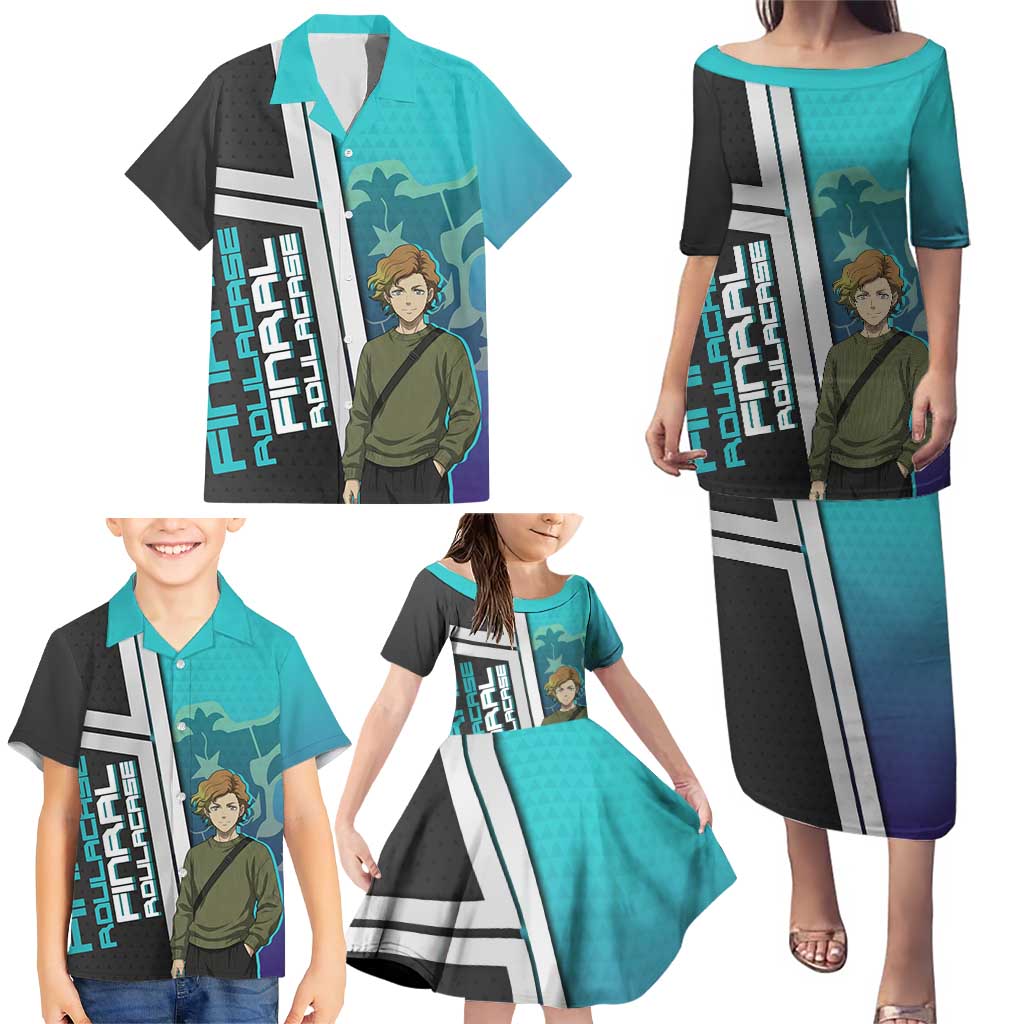 Black Clover Finral Roulacase Family Matching Puletasi and Hawaiian Shirt Anime Illustration Style