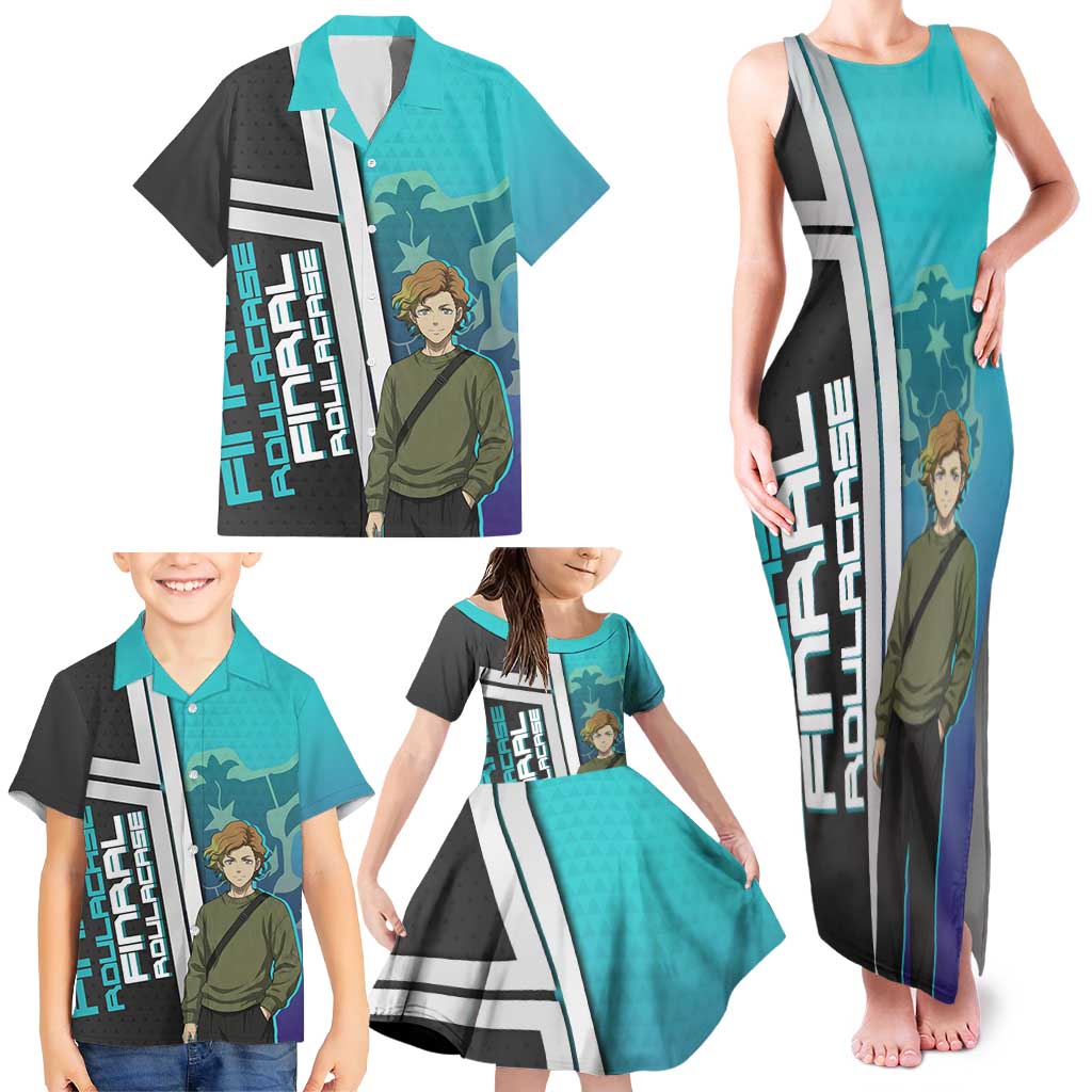 Black Clover Finral Roulacase Family Matching Tank Maxi Dress and Hawaiian Shirt Anime Illustration Style