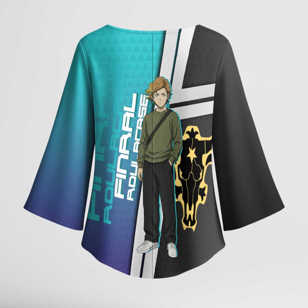 Black Clover Finral Roulacase Kimono Sleeve Blouse Anime Illustration Style