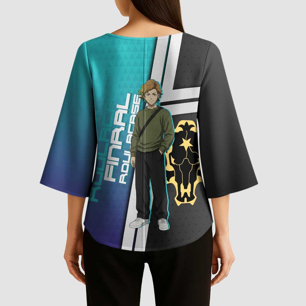 Black Clover Finral Roulacase Kimono Sleeve Blouse Anime Illustration Style
