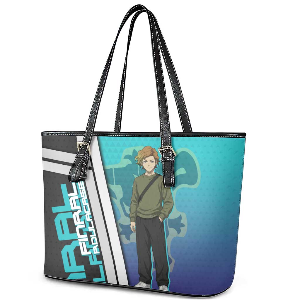 Black Clover Finral Roulacase Leather Tote Bag Anime Illustration Style
