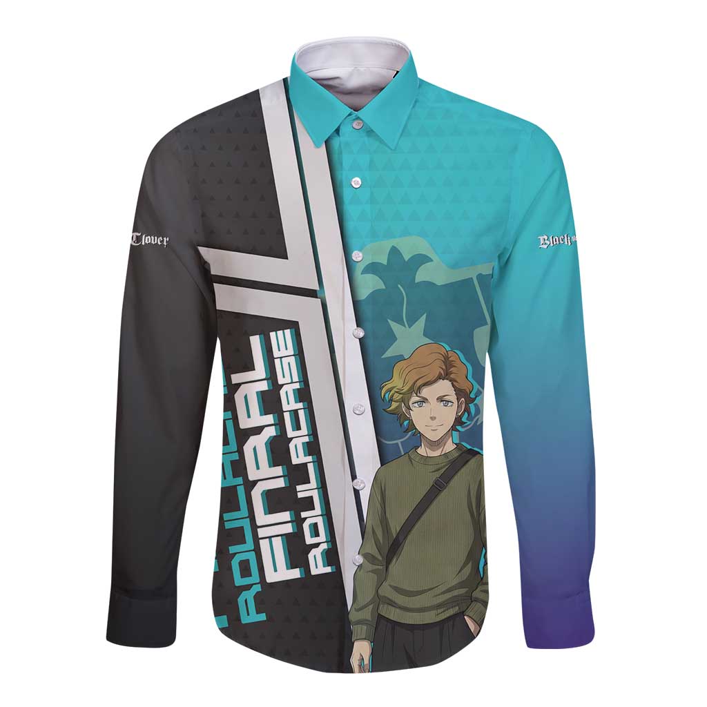 Black Clover Finral Roulacase Long Sleeve Button Shirt Anime Illustration Style