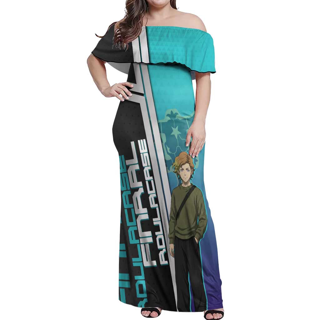 Black Clover Finral Roulacase Off Shoulder Maxi Dress Anime Illustration Style