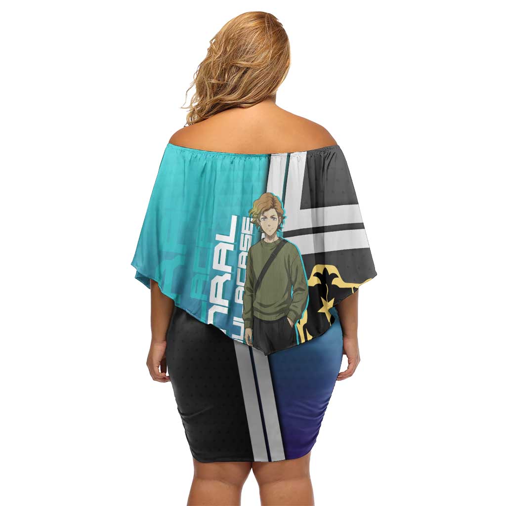Black Clover Finral Roulacase Off Shoulder Short Dress Anime Illustration Style