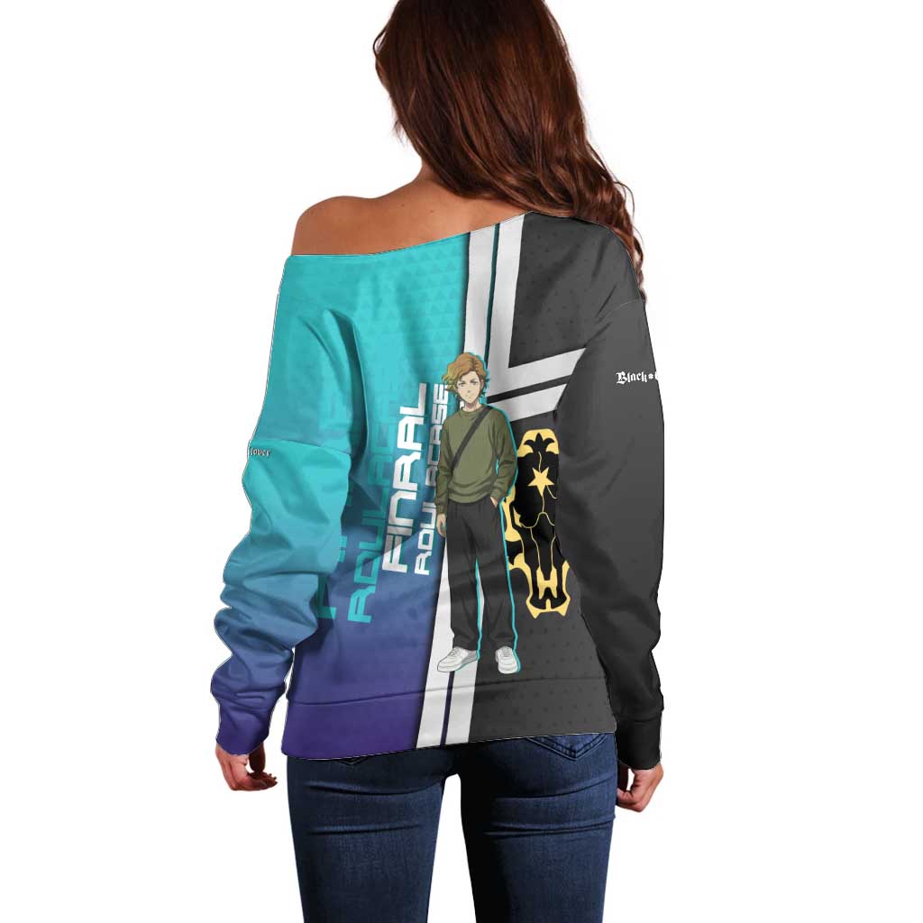 Black Clover Finral Roulacase Off Shoulder Sweater Anime Illustration Style