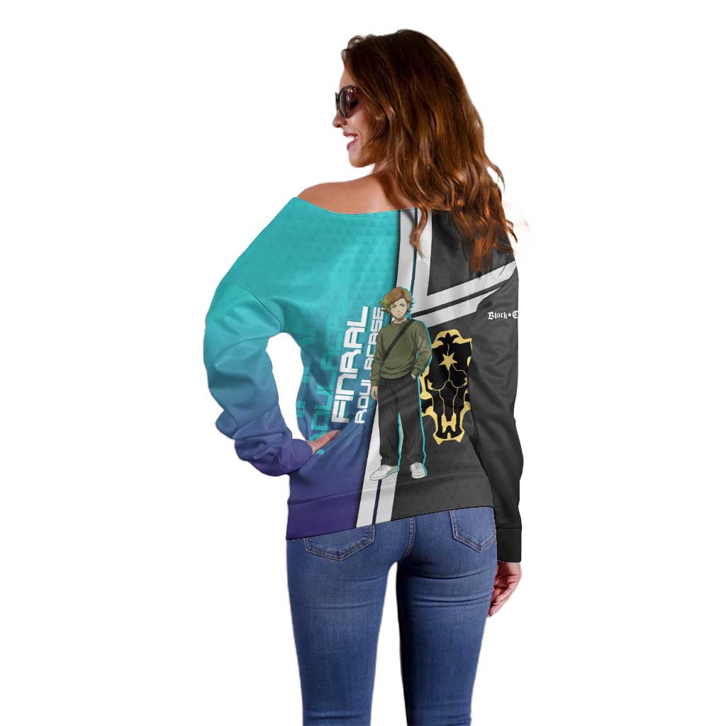 Black Clover Finral Roulacase Off Shoulder Sweater Anime Illustration Style