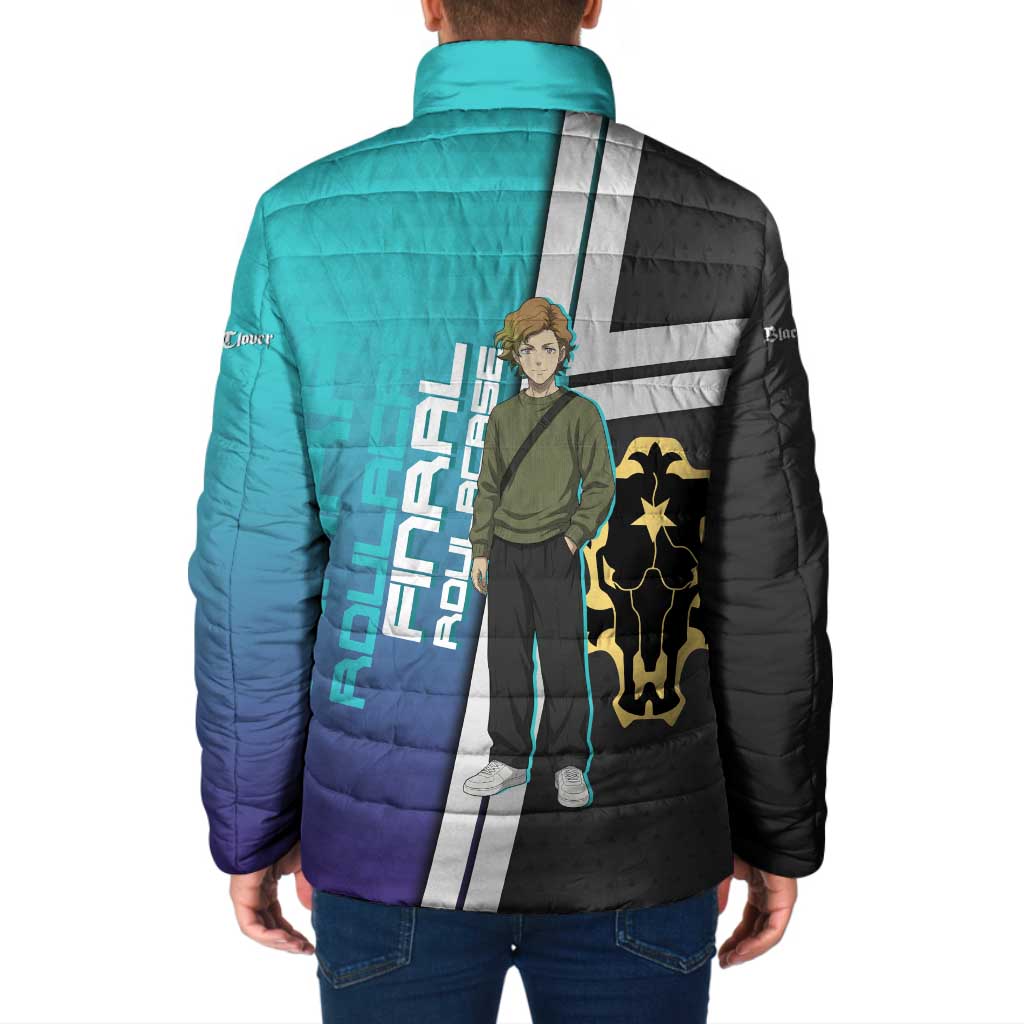 Black Clover Finral Roulacase Padded Jacket Anime Illustration Style