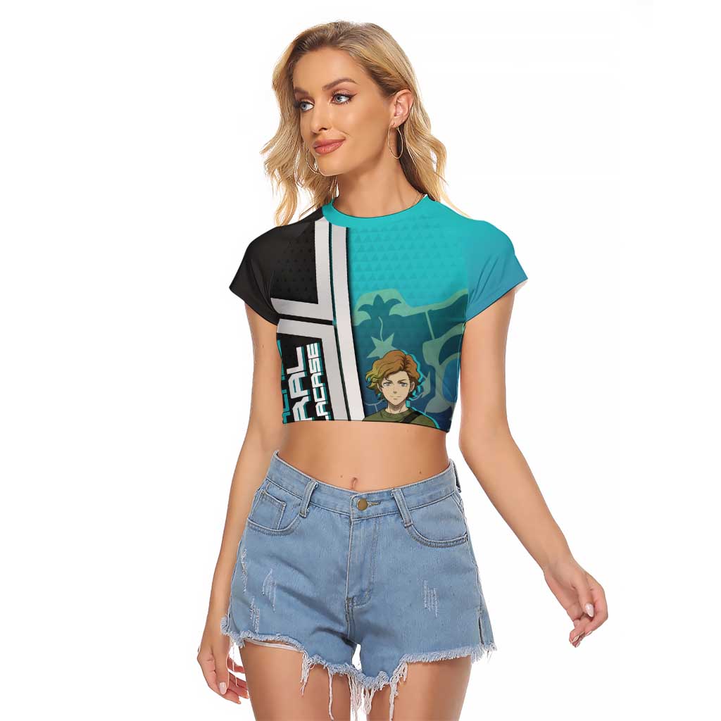 Black Clover Finral Roulacase Raglan Cropped T Shirt Anime Illustration Style