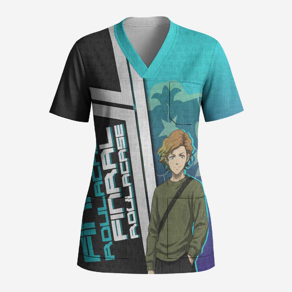Black Clover Finral Roulacase Scrub Top Anime Illustration Style