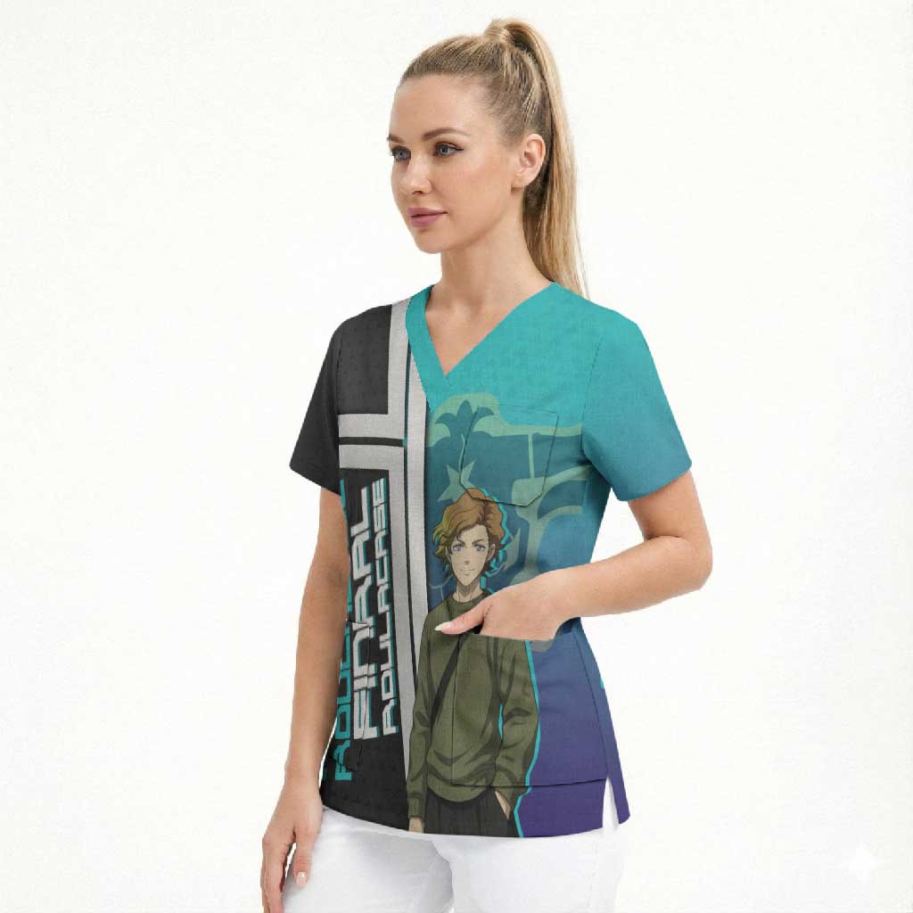 Black Clover Finral Roulacase Scrub Top Anime Illustration Style