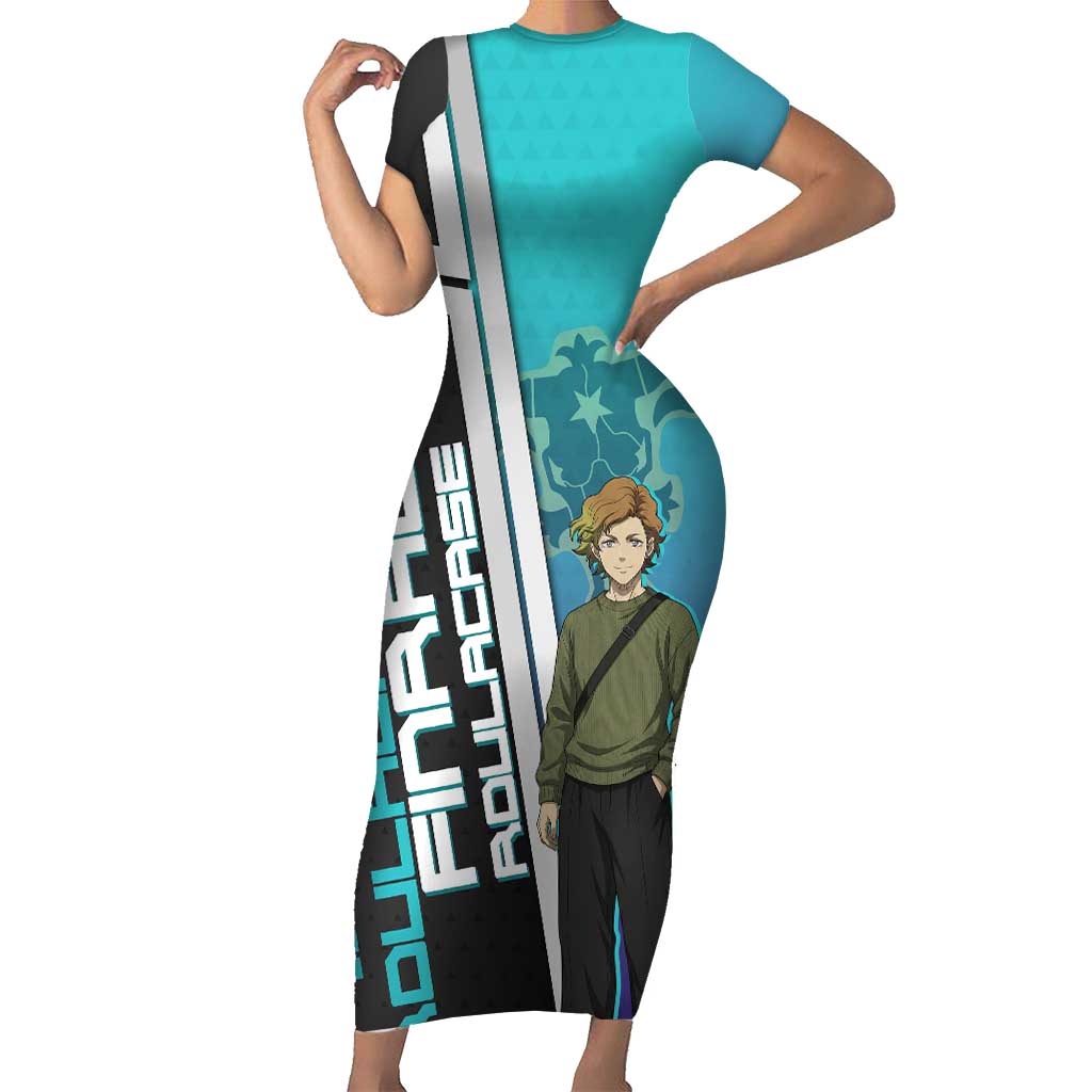 Black Clover Finral Roulacase Short Sleeve Bodycon Dress Anime Illustration Style