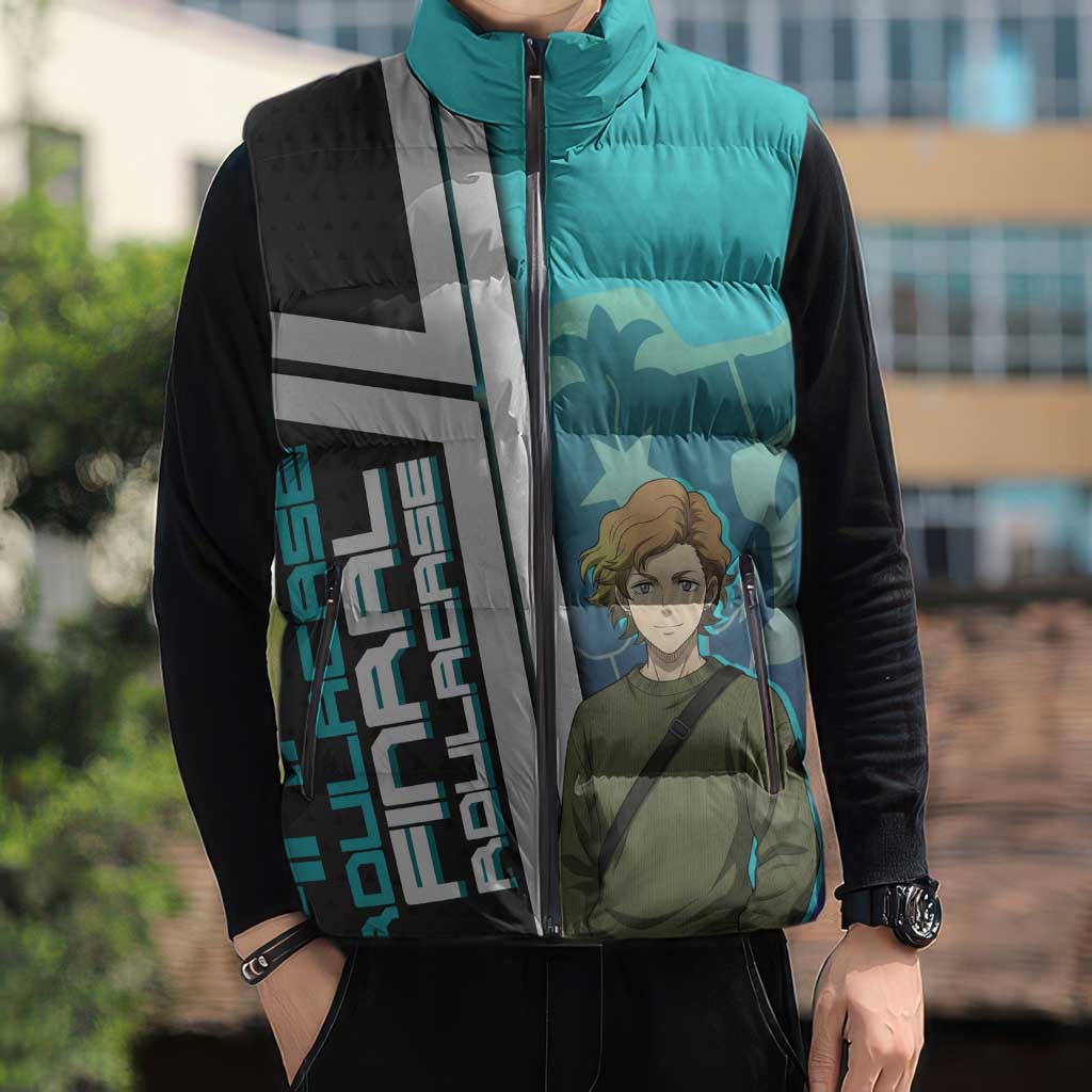 Black Clover Finral Roulacase Sleeveless Puffer Jacket Anime Illustration Style