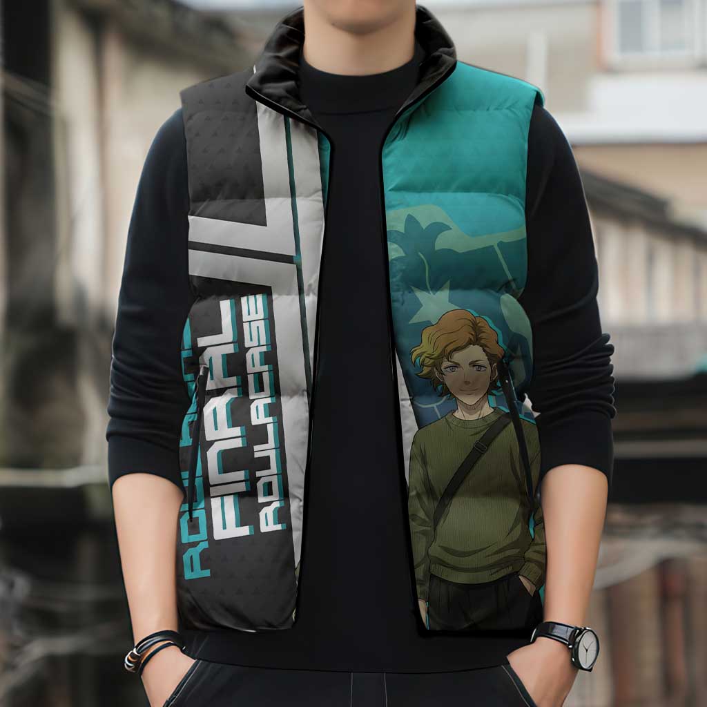 Black Clover Finral Roulacase Sleeveless Puffer Jacket Anime Illustration Style