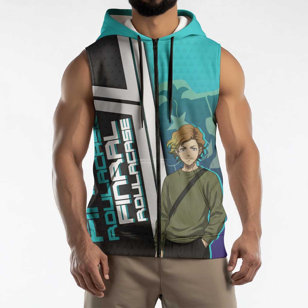 Black Clover Finral Roulacase Sleeveless Zip Hoodie Anime Illustration Style