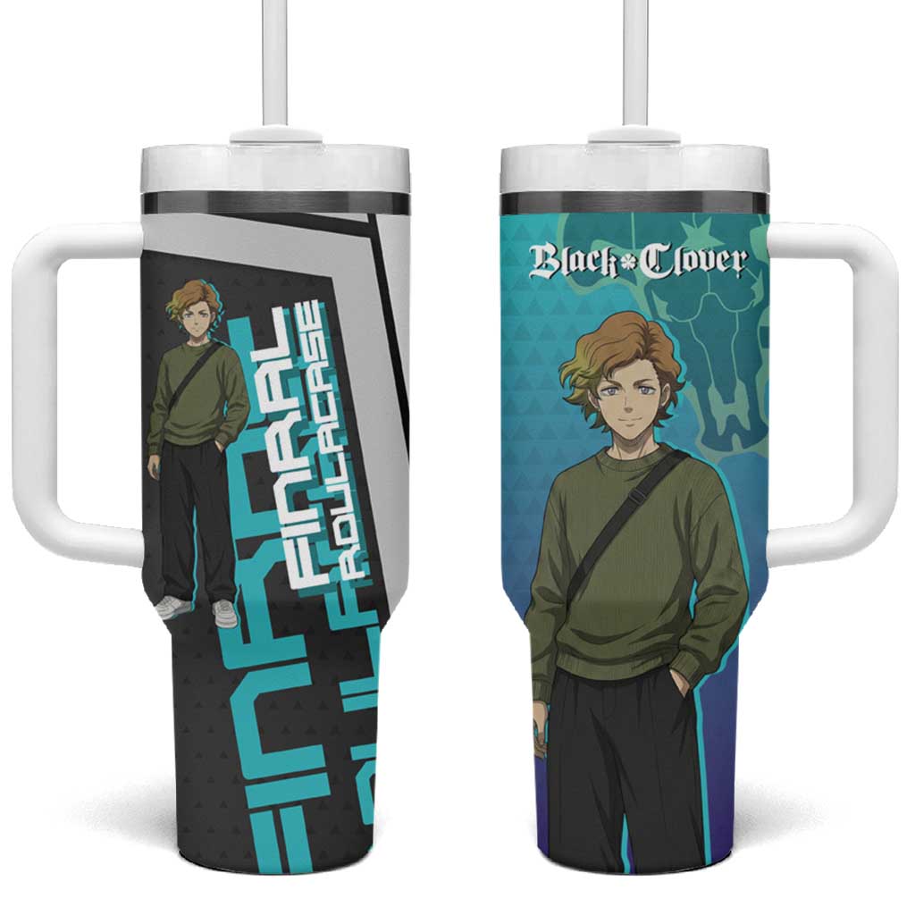 Black Clover Finral Roulacase Tumbler With Handle Anime Illustration Style