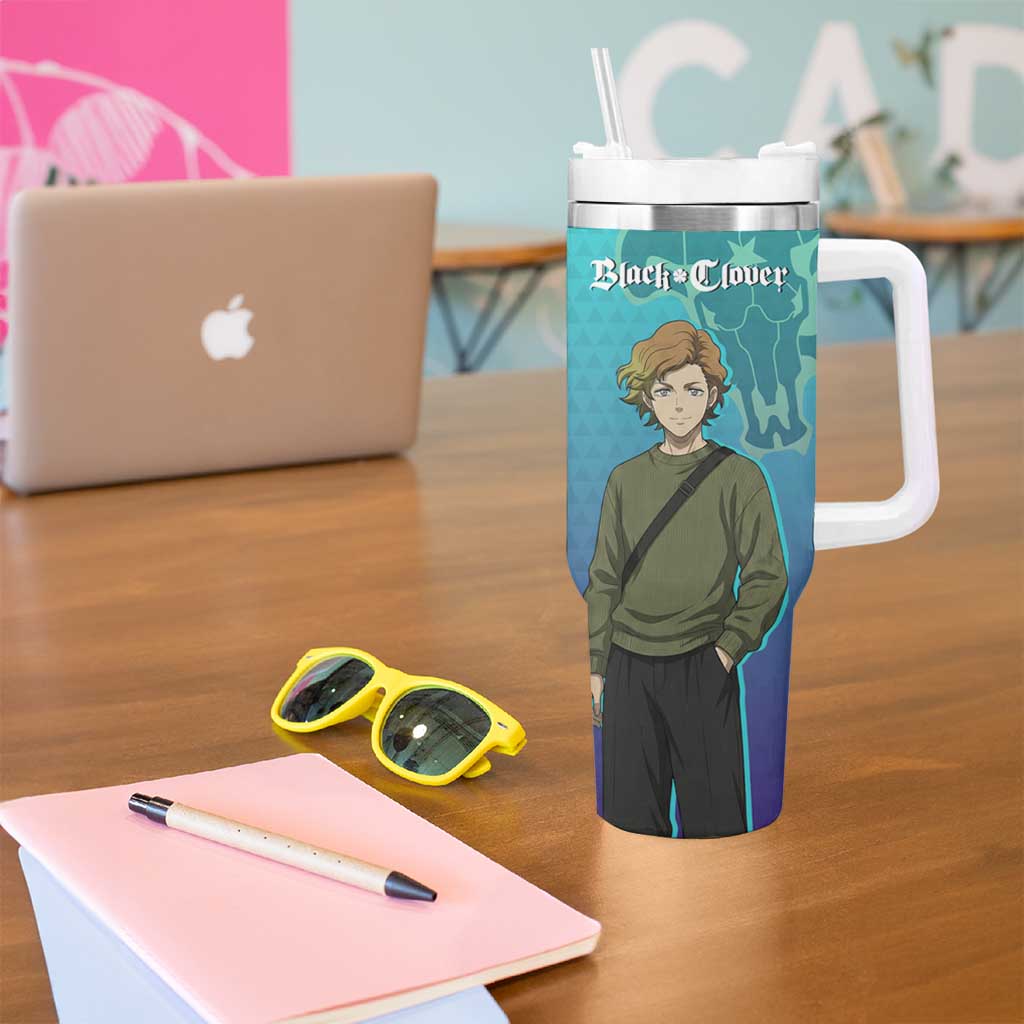 Black Clover Finral Roulacase Tumbler With Handle Anime Illustration Style