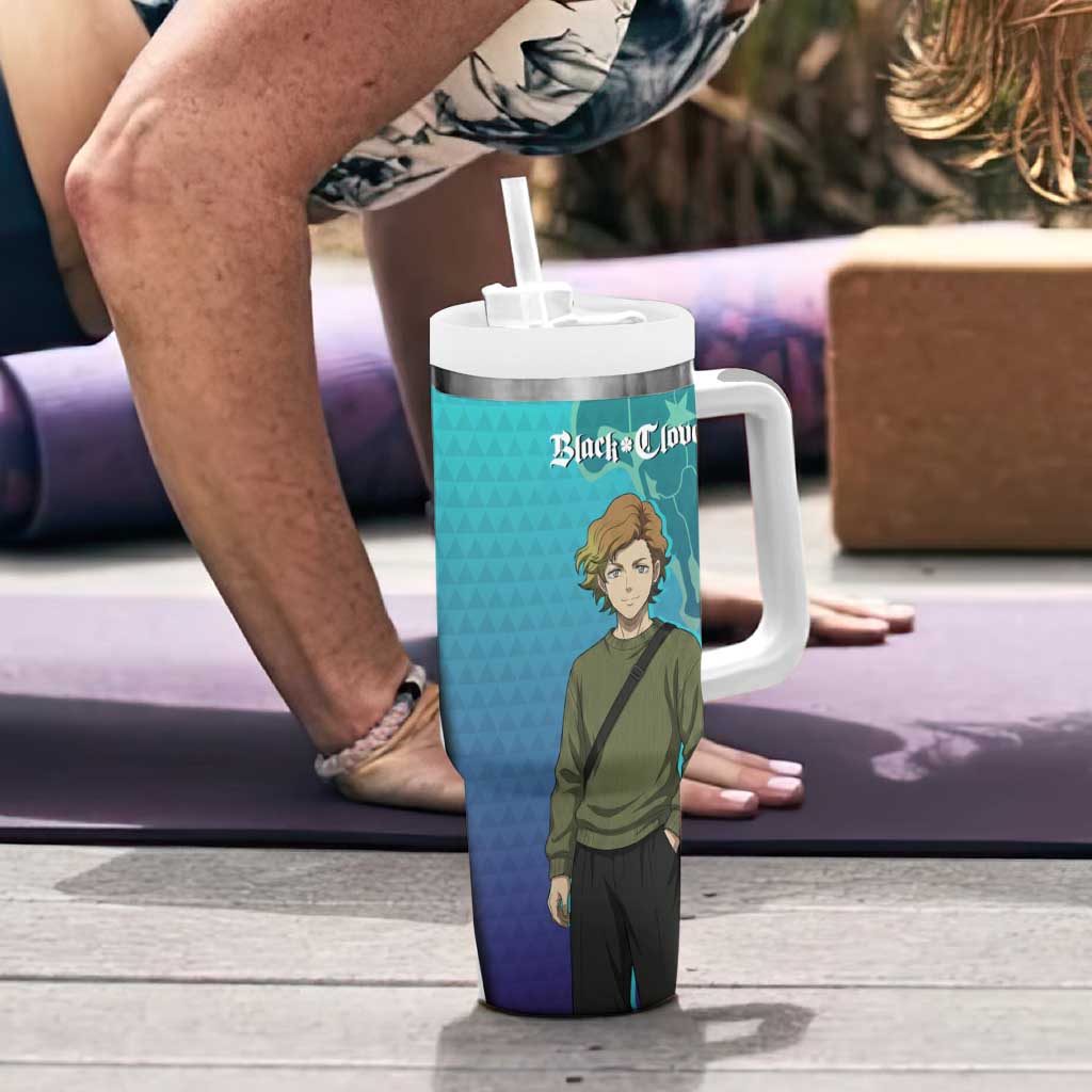 Black Clover Finral Roulacase Tumbler With Handle Anime Illustration Style