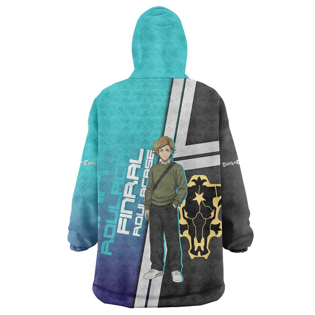 Black Clover Finral Roulacase Wearable Blanket Hoodie Anime Illustration Style