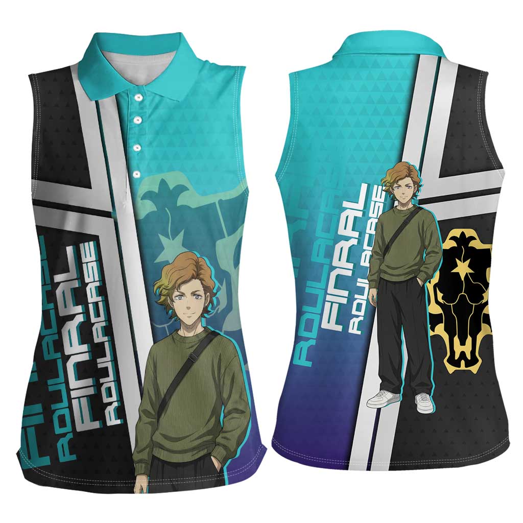 Black Clover Finral Roulacase Women Sleeveless Polo Shirt Anime Illustration Style