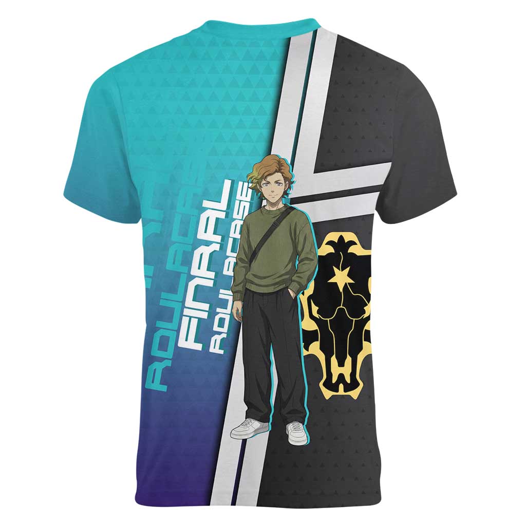 Black Clover Finral Roulacase Women V-Neck T-Shirt Anime Illustration Style