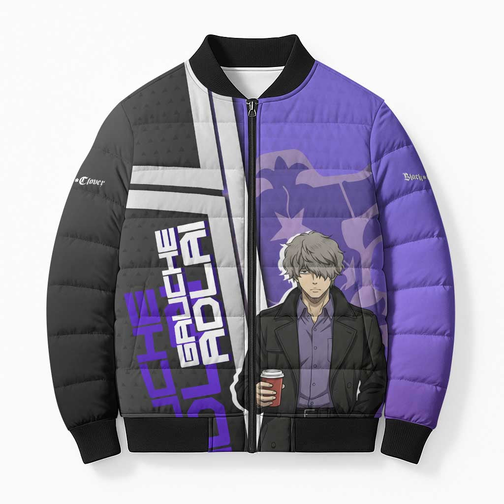 Black Clover Gauche Adlai Bomber Puffer Jacket Anime Illustration Style