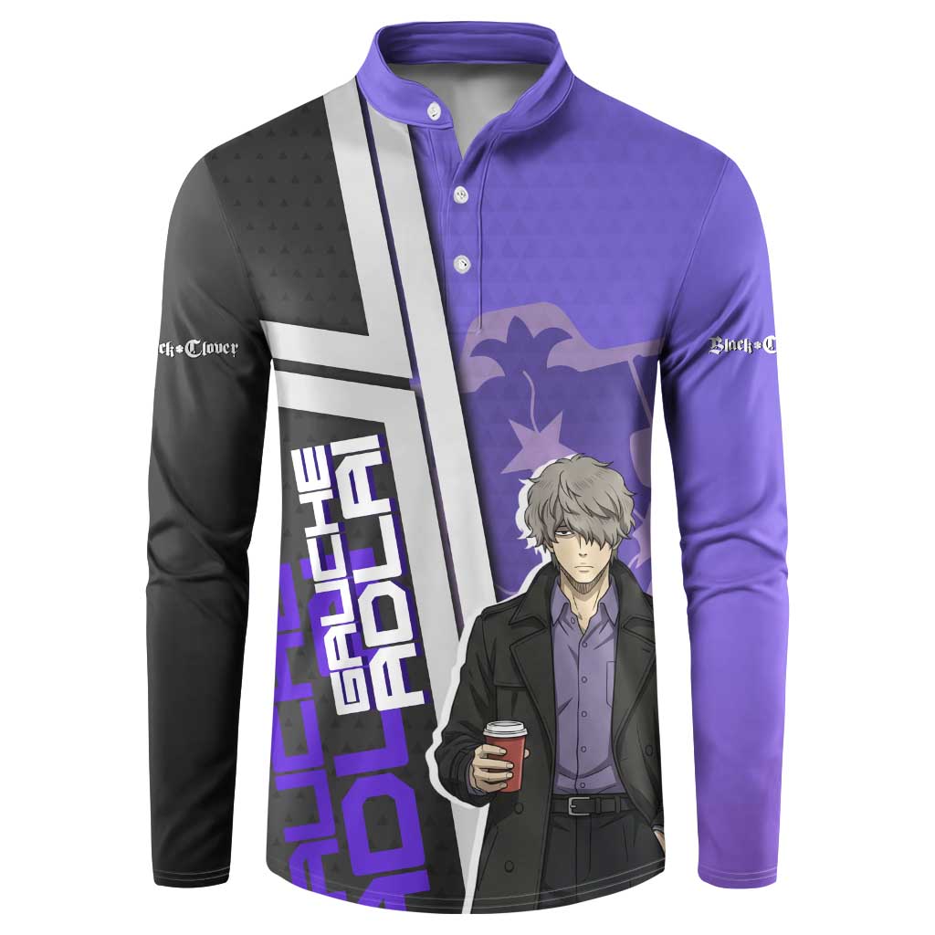 Black Clover Gauche Adlai Button Sweatshirt Anime Illustration Style