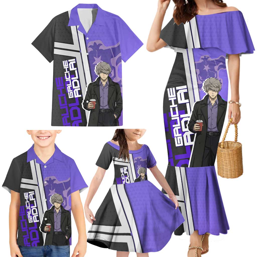 Black Clover Gauche Adlai Family Matching Mermaid Dress and Hawaiian Shirt Anime Illustration Style
