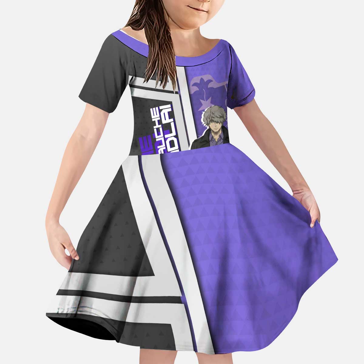 Black Clover Gauche Adlai Kid Short Sleeve Dress Anime Illustration Style