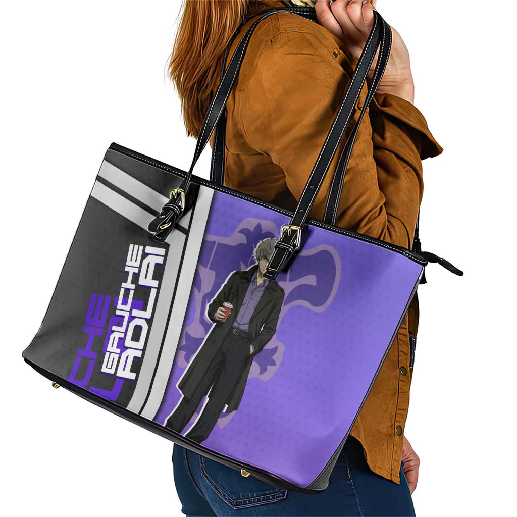 Black Clover Gauche Adlai Leather Tote Bag Anime Illustration Style