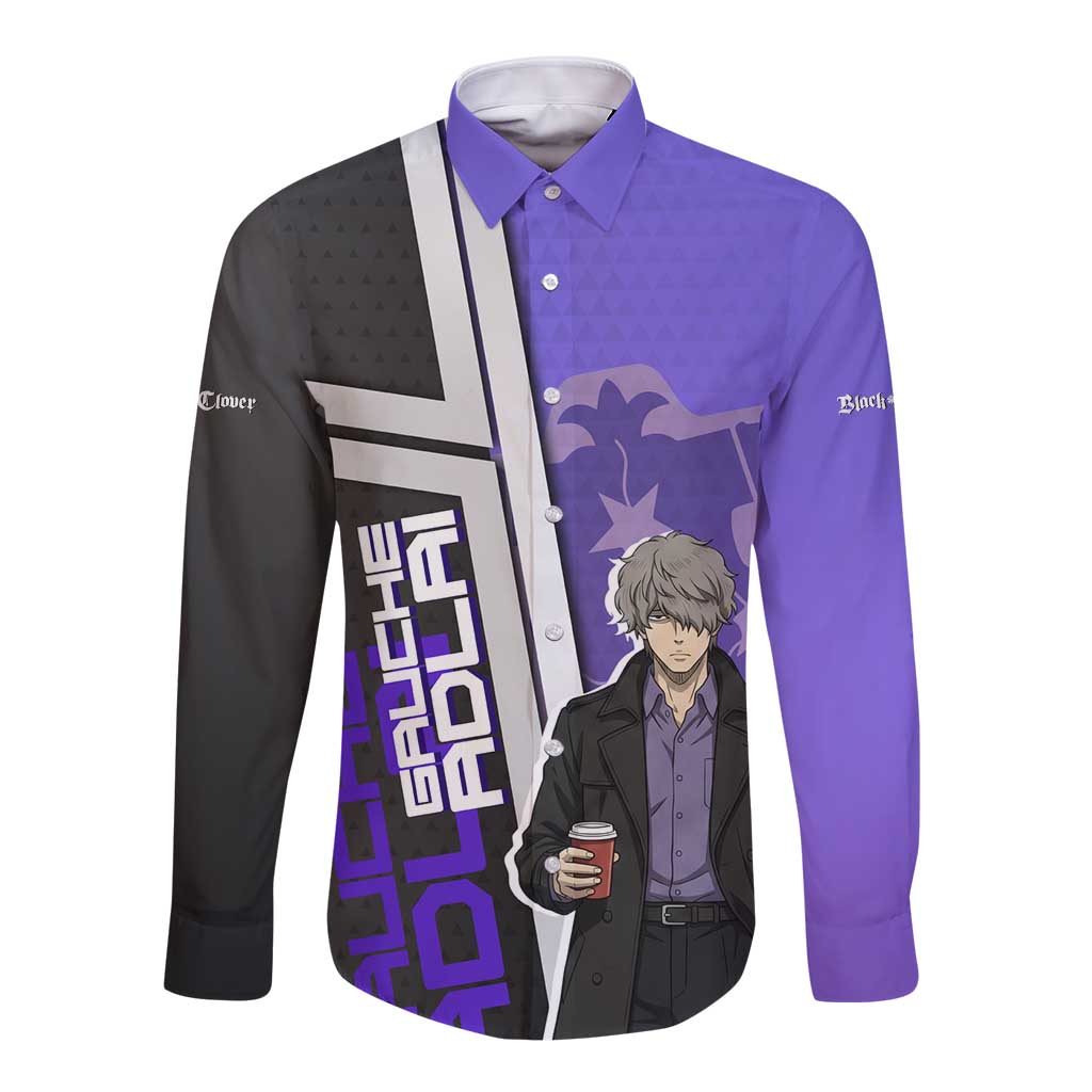 Black Clover Gauche Adlai Long Sleeve Button Shirt Anime Illustration Style