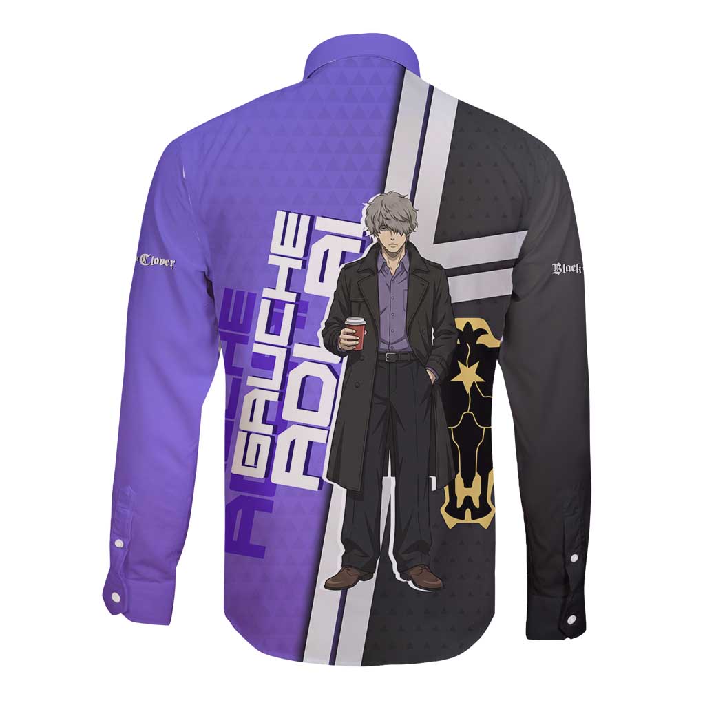 Black Clover Gauche Adlai Long Sleeve Button Shirt Anime Illustration Style