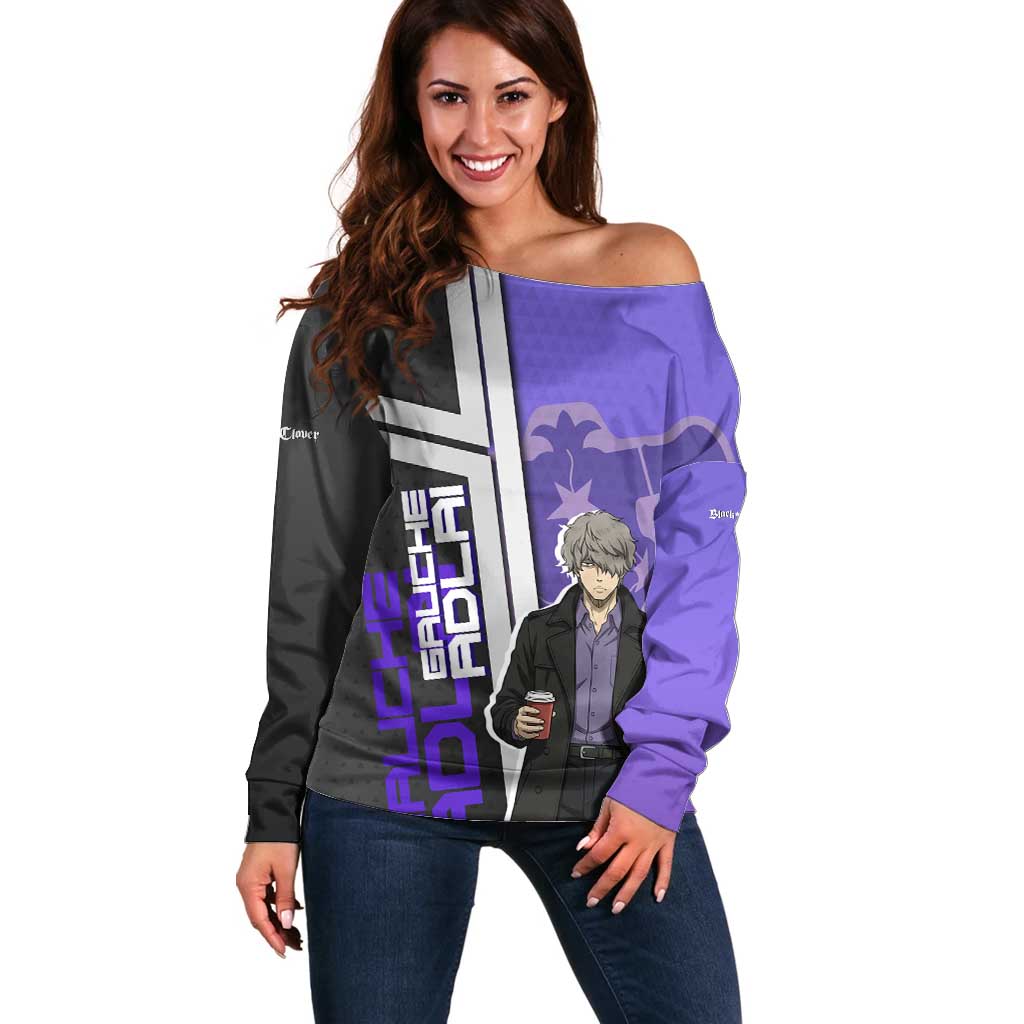 Black Clover Gauche Adlai Off Shoulder Sweater Anime Illustration Style