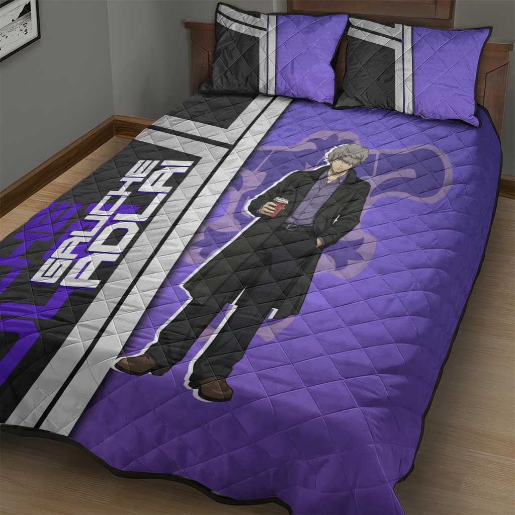 Black Clover Gauche Adlai Quilt Bed Set Anime Illustration Style