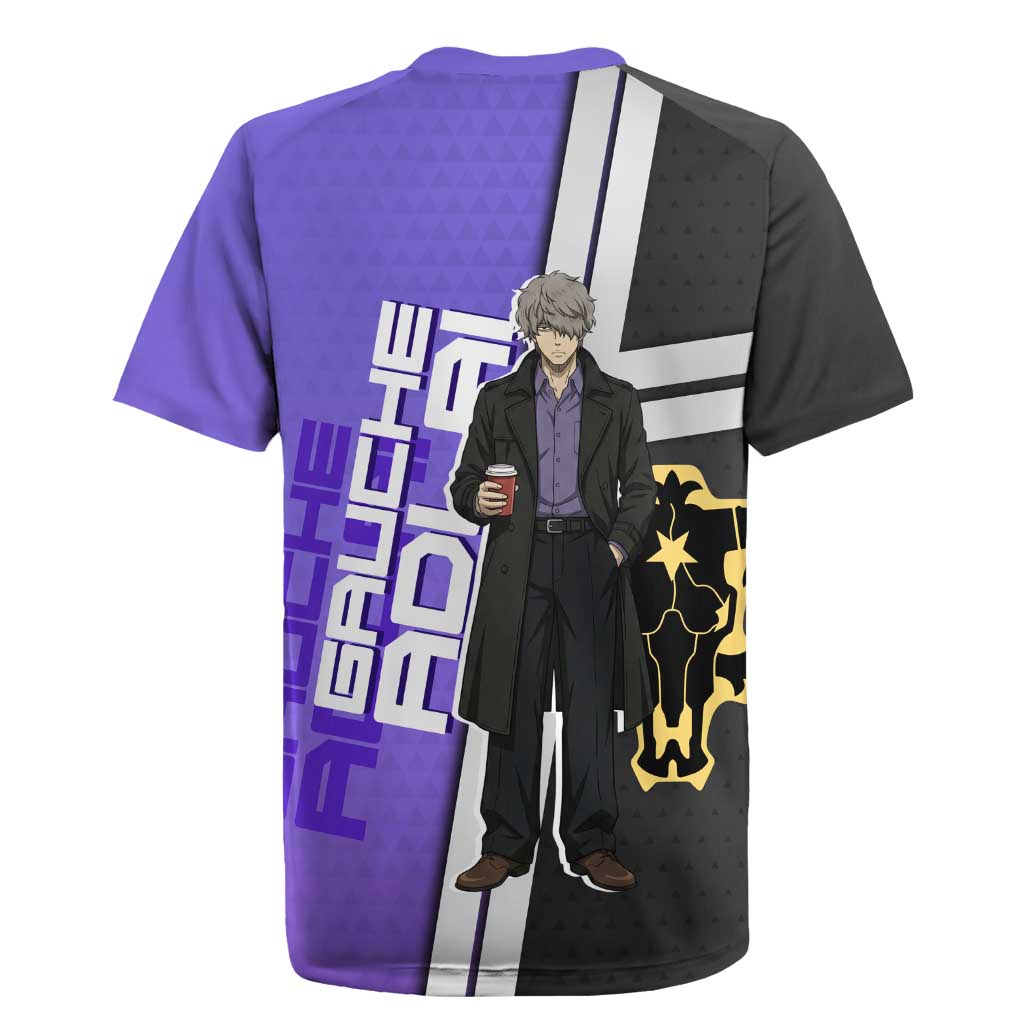 Black Clover Gauche Adlai Rugby Jersey Anime Illustration Style