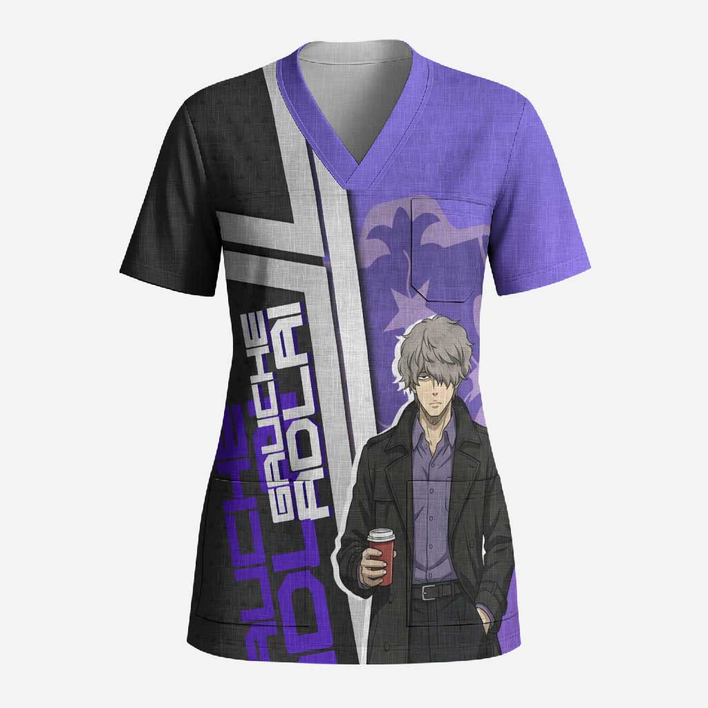 Black Clover Gauche Adlai Scrub Top Anime Illustration Style