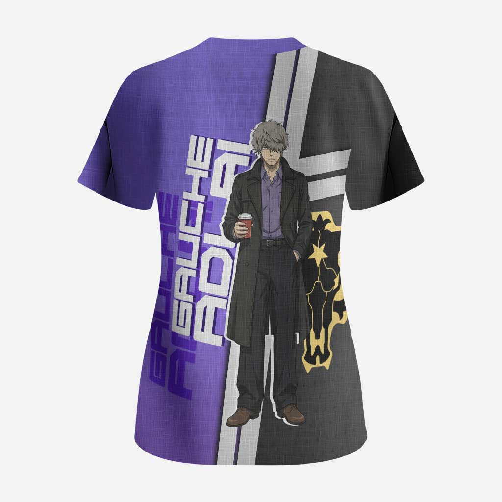 Black Clover Gauche Adlai Scrub Top Anime Illustration Style