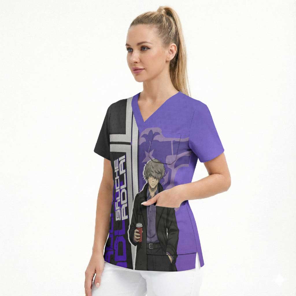 Black Clover Gauche Adlai Scrub Top Anime Illustration Style