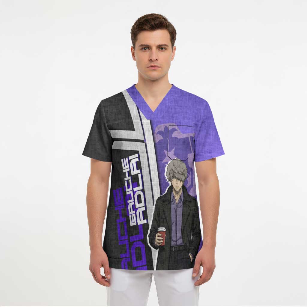 Black Clover Gauche Adlai Scrub Top Anime Illustration Style