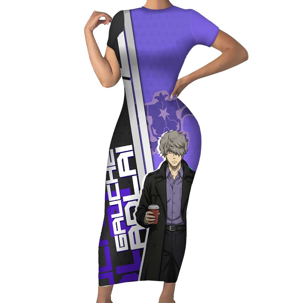 Black Clover Gauche Adlai Short Sleeve Bodycon Dress Anime Illustration Style