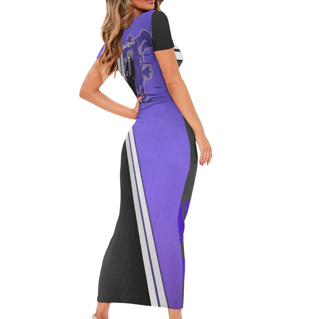 Black Clover Gauche Adlai Short Sleeve Bodycon Dress Anime Illustration Style