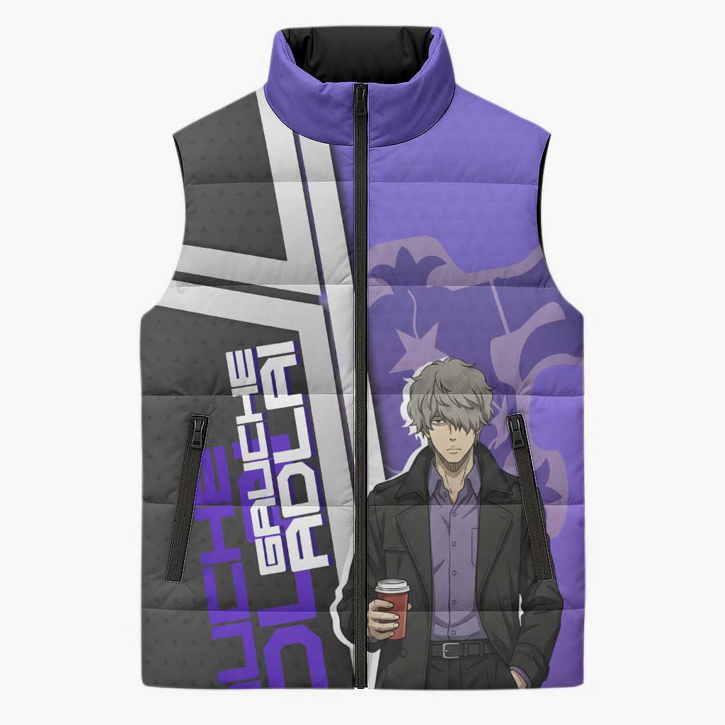 Black Clover Gauche Adlai Sleeveless Puffer Jacket Anime Illustration Style