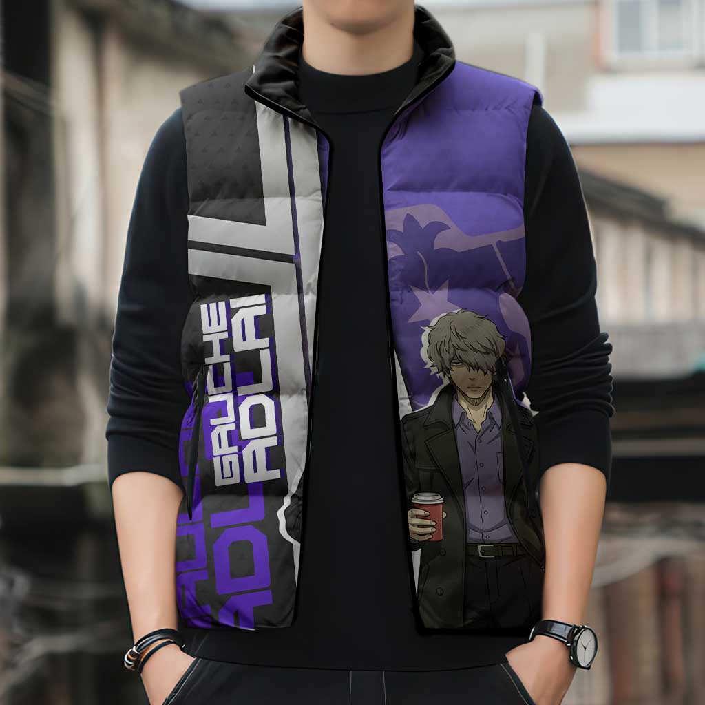 Black Clover Gauche Adlai Sleeveless Puffer Jacket Anime Illustration Style