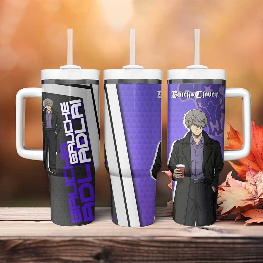 Black Clover Gauche Adlai Tumbler With Handle Anime Illustration Style